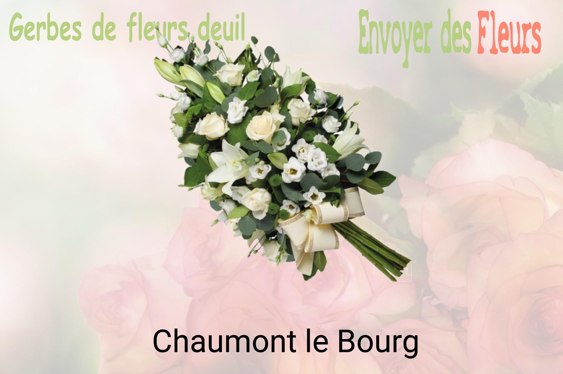Gerbe de fleurs de deuil livrée à Chaumont-le-Bourg